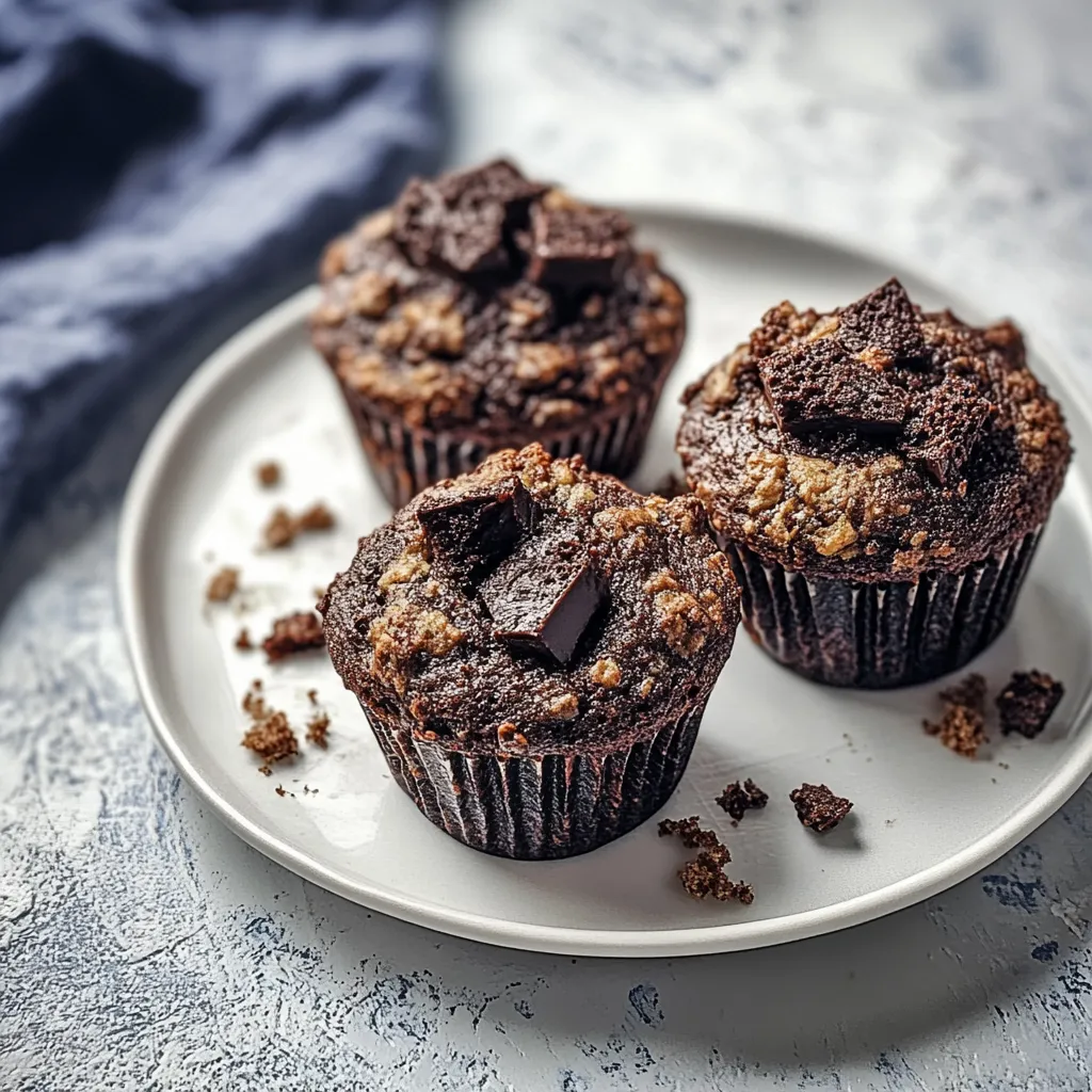 Chocolate Banana Rye Muffins