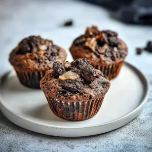 Chocolate Banana Rye Muffins
