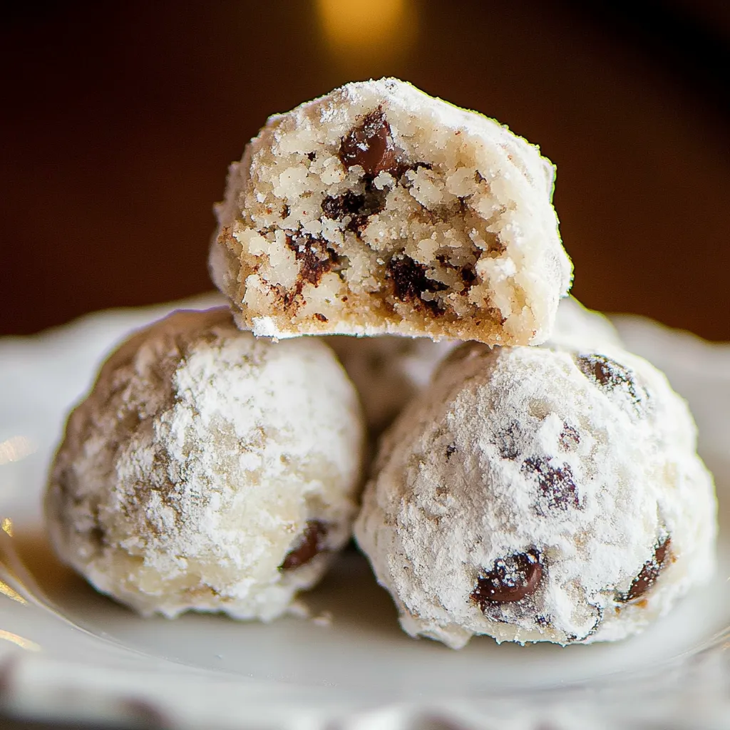 Chocolate Chip Snowball Cookies
