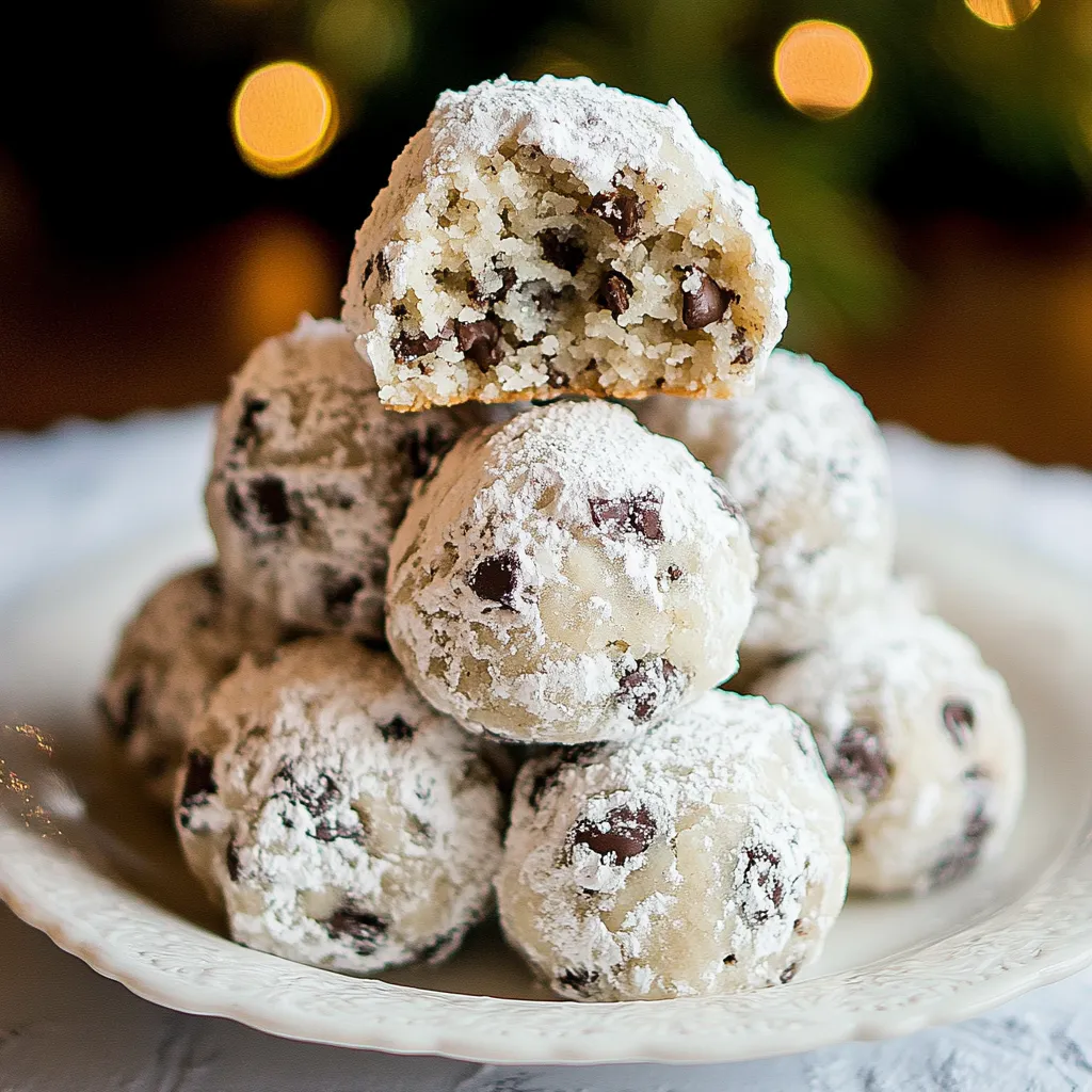Chocolate Chip Snowball Cookies