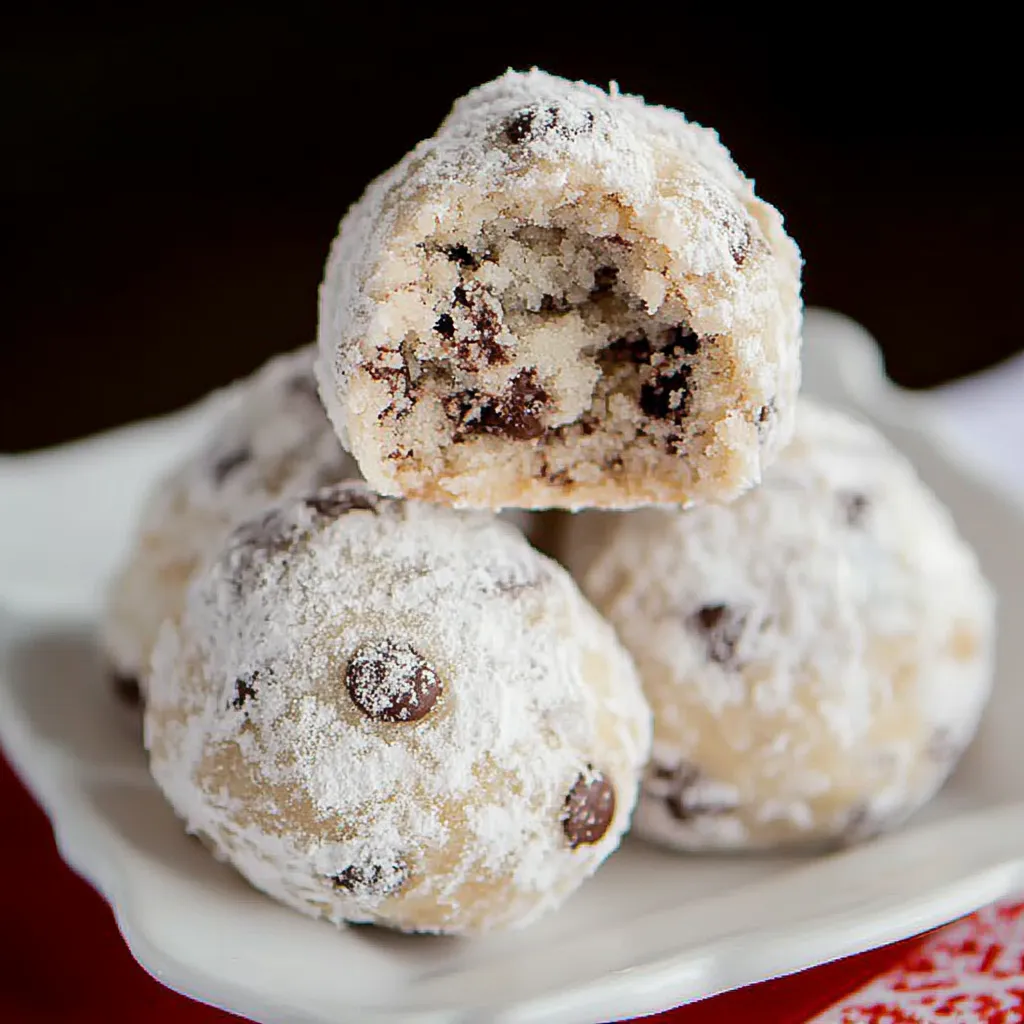 Chocolate Chip Snowball Cookies