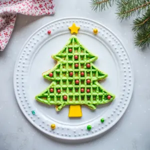 Christmas Tree Waffles