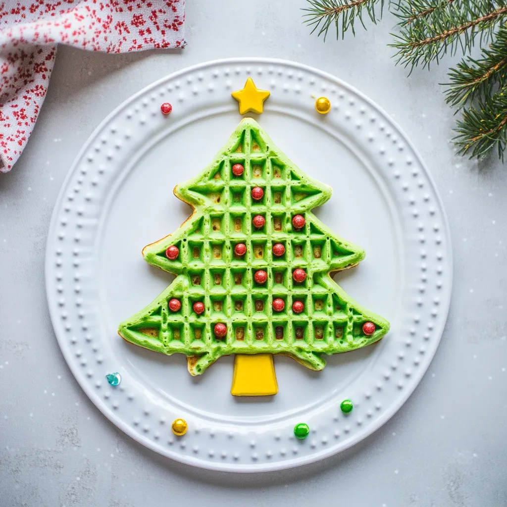 Christmas Tree Waffles