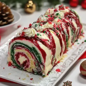Colorful Christmas Yule Log