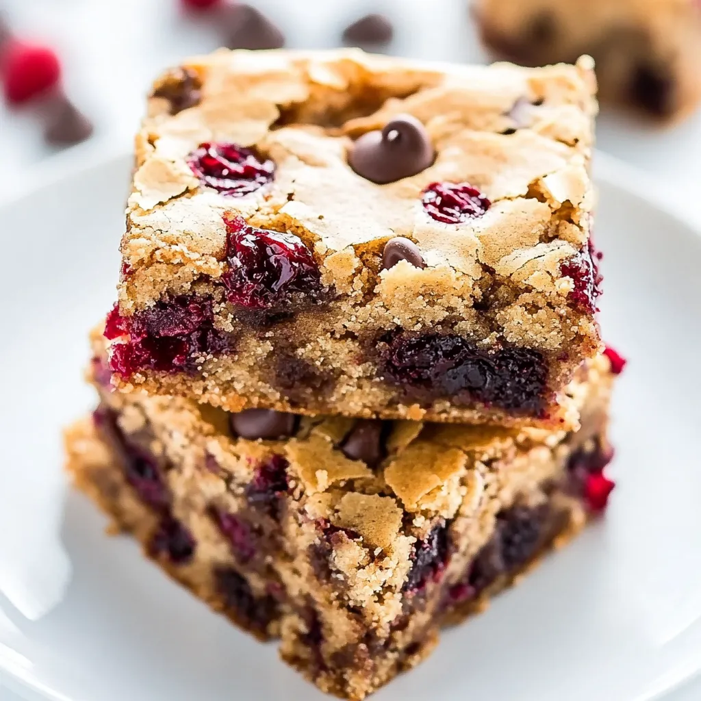 Cranberry Chocolate Chip Blondies