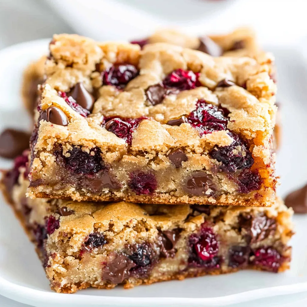 Cranberry Chocolate Chip Blondies