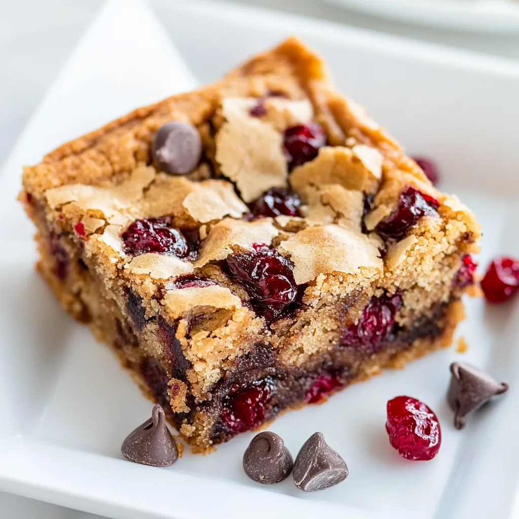 Cranberry Chocolate Chip Blondies