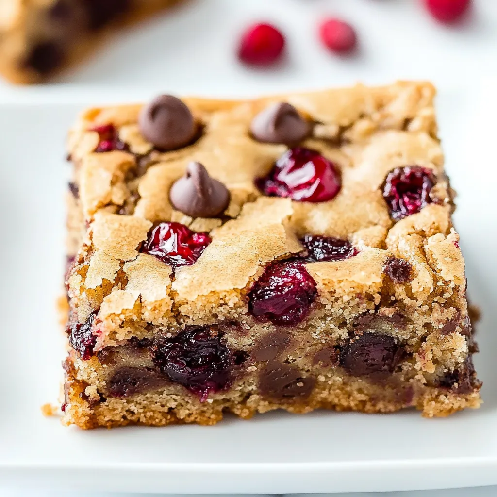 Cranberry Chocolate Chip Blondies