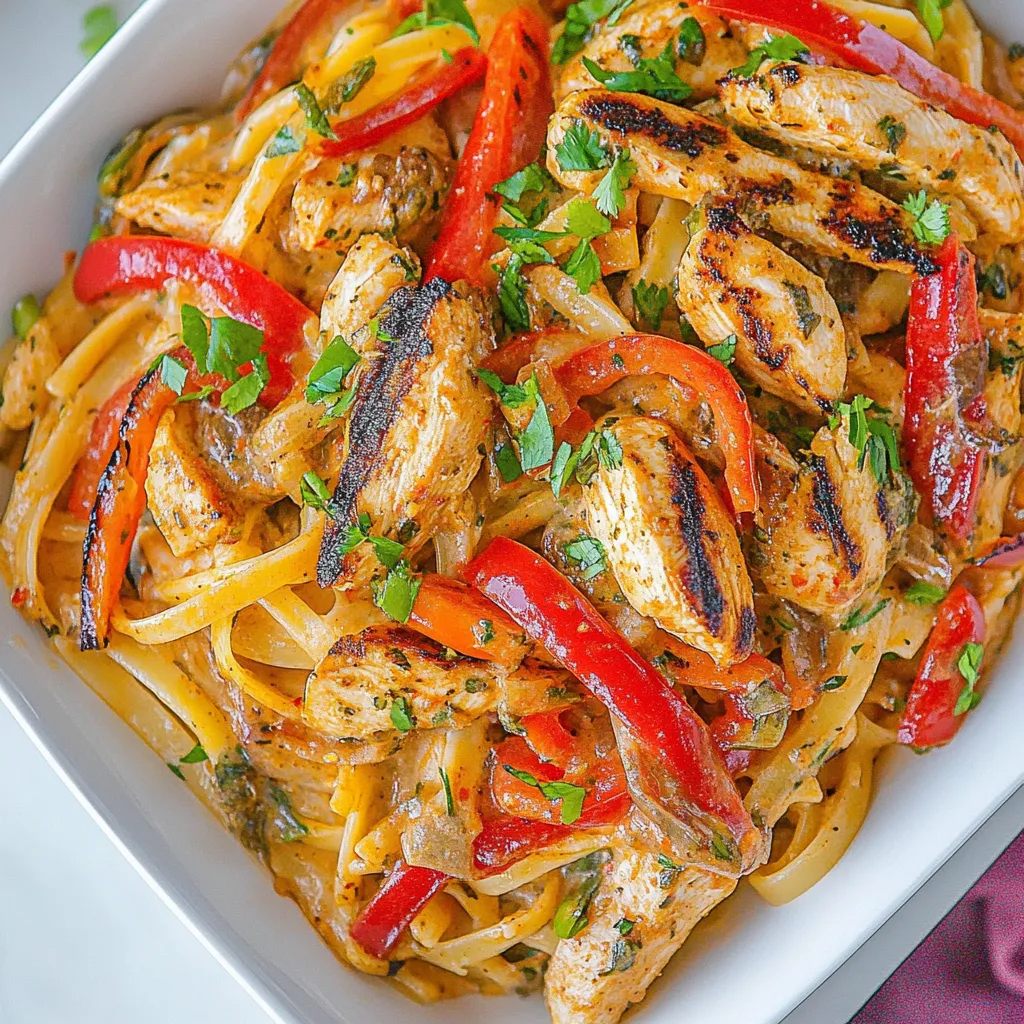 Creamy Cajun Grilled Chicken Pasta