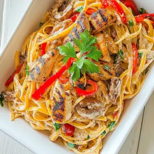 Creamy Cajun Grilled Chicken Pasta