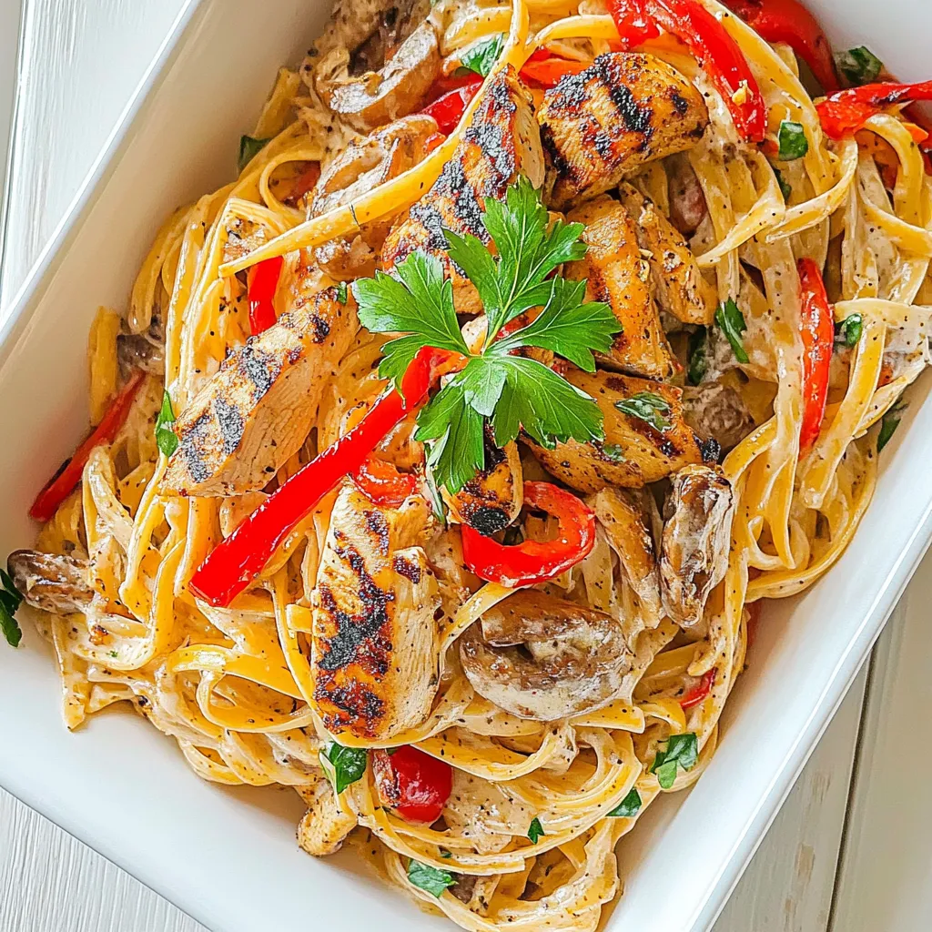 Creamy Cajun Grilled Chicken Pasta