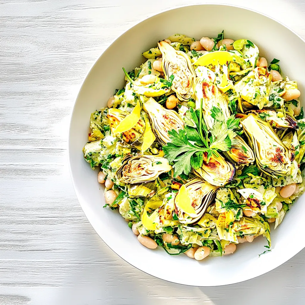 Crispy Artichoke White Bean Salad