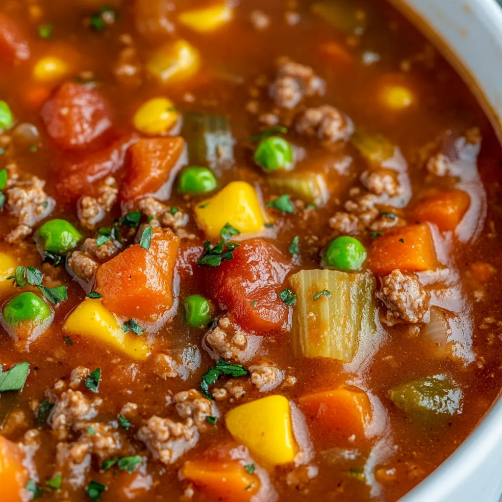 Crock Pot Hamburger Soup
