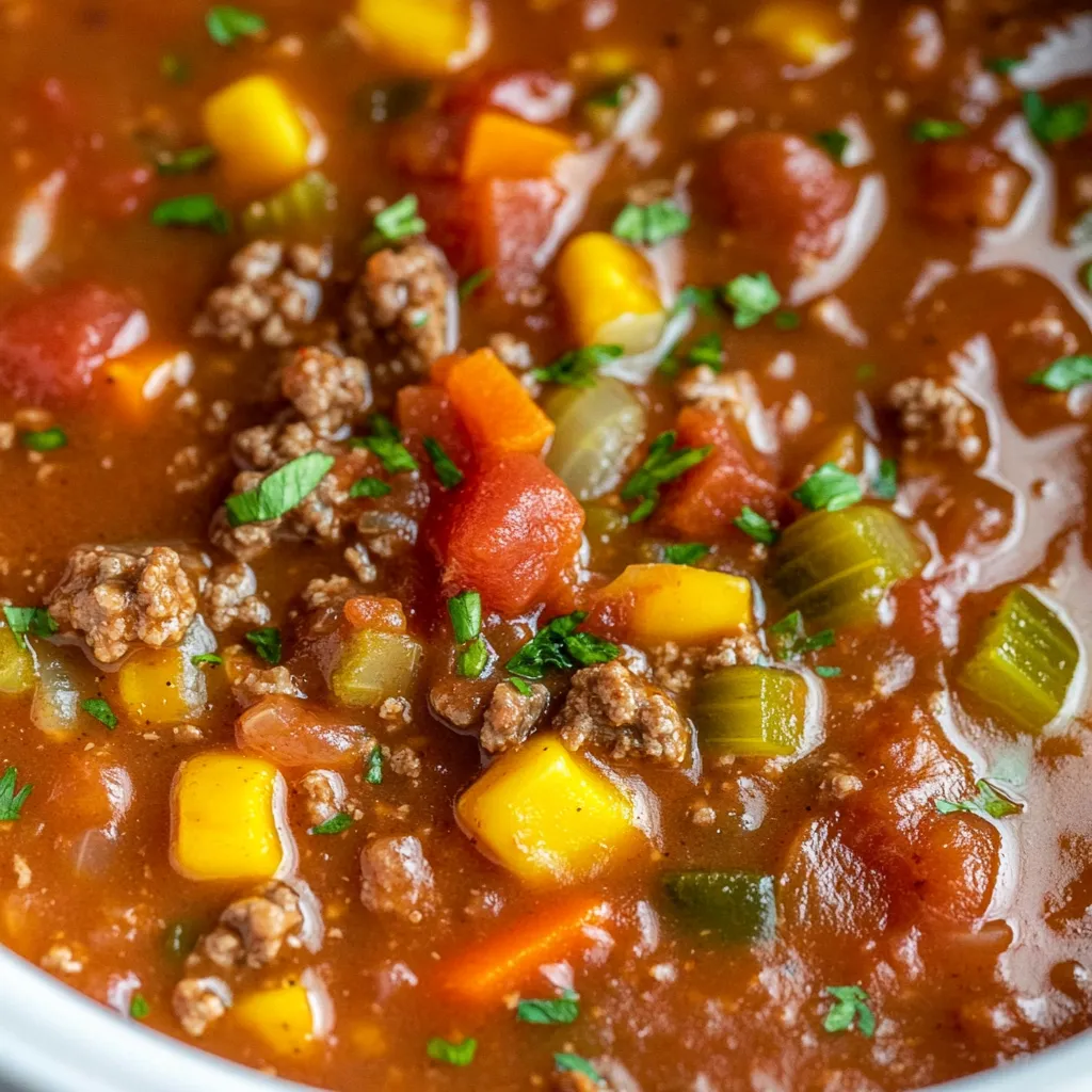 Crock Pot Hamburger Soup