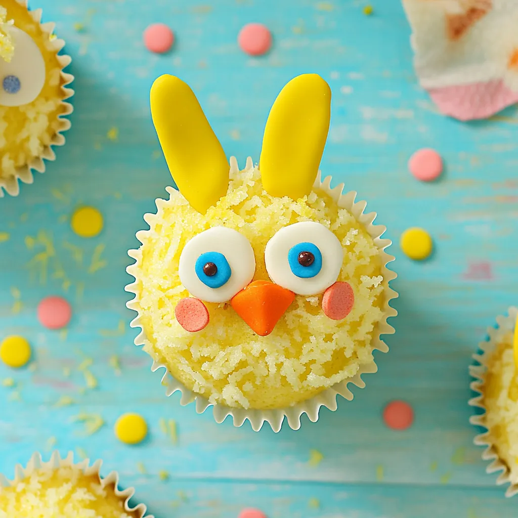 Easter Chick Bunny Cupcakes