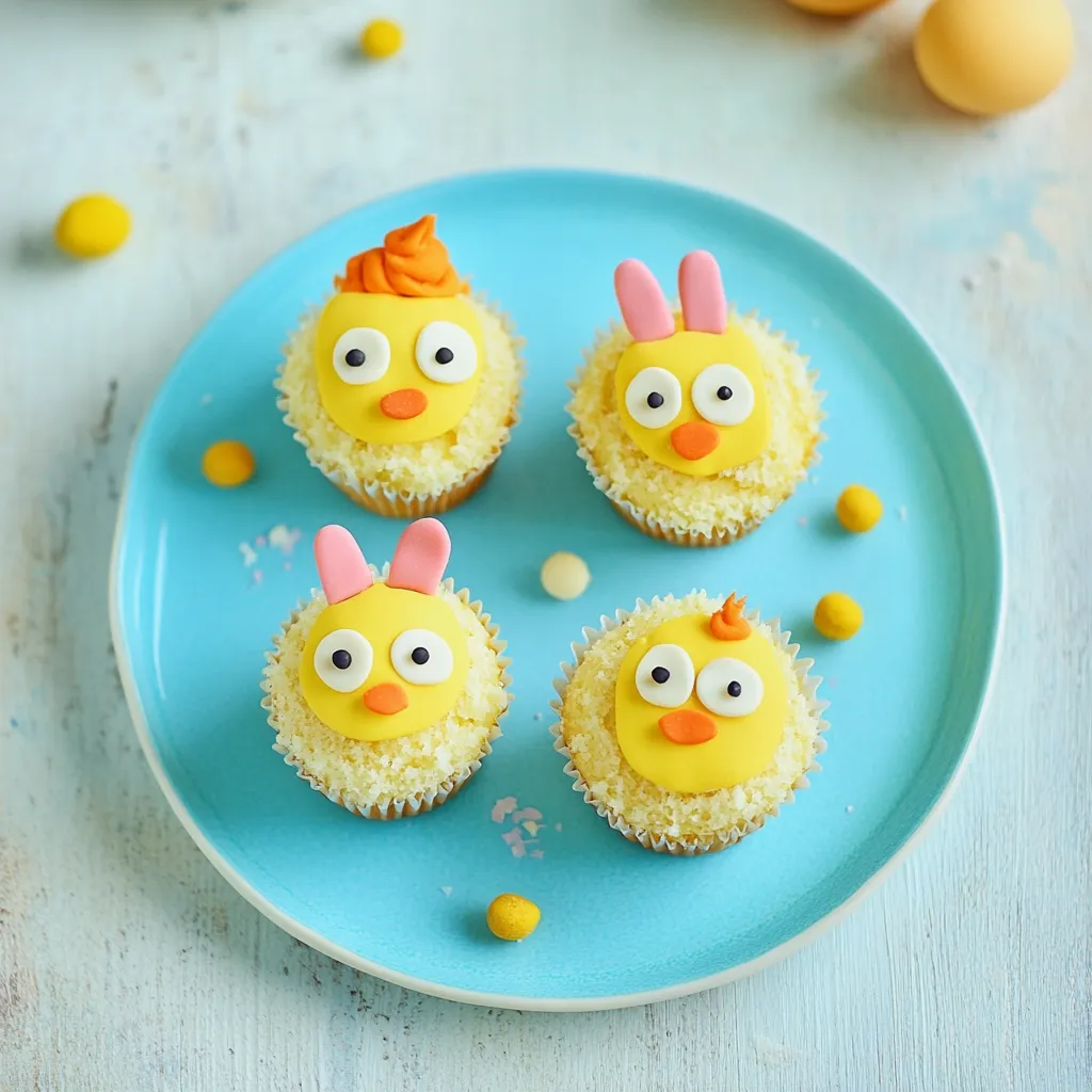 Easter Chick Bunny Cupcakes