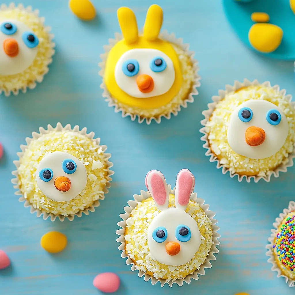 Easter Chick Bunny Cupcakes