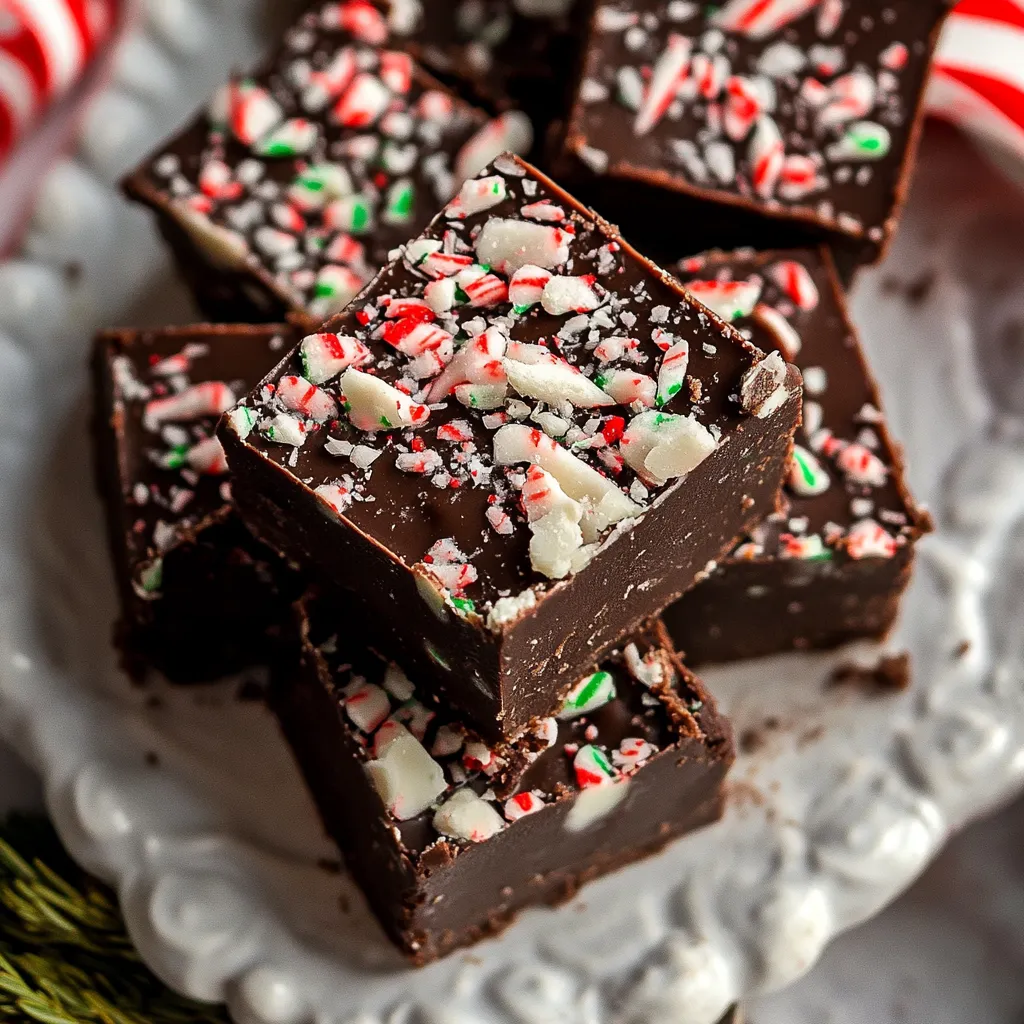 Easy Chocolate Peppermint Fudge