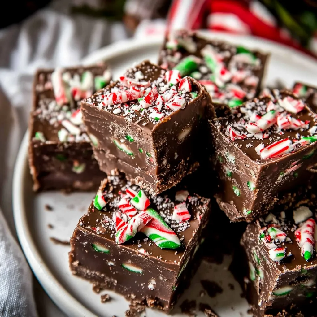 Easy Chocolate Peppermint Fudge