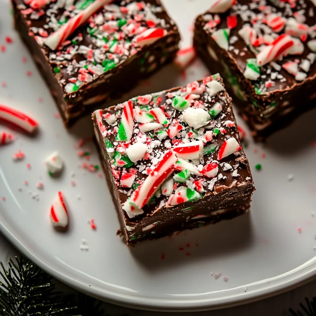 Easy Chocolate Peppermint Fudge