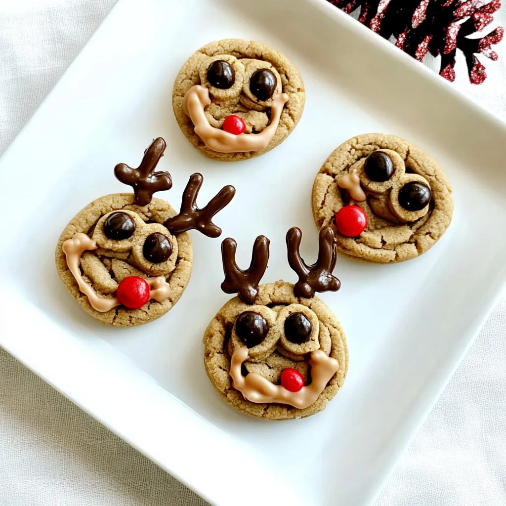 Easy Rudolph the Reindeer Cookies