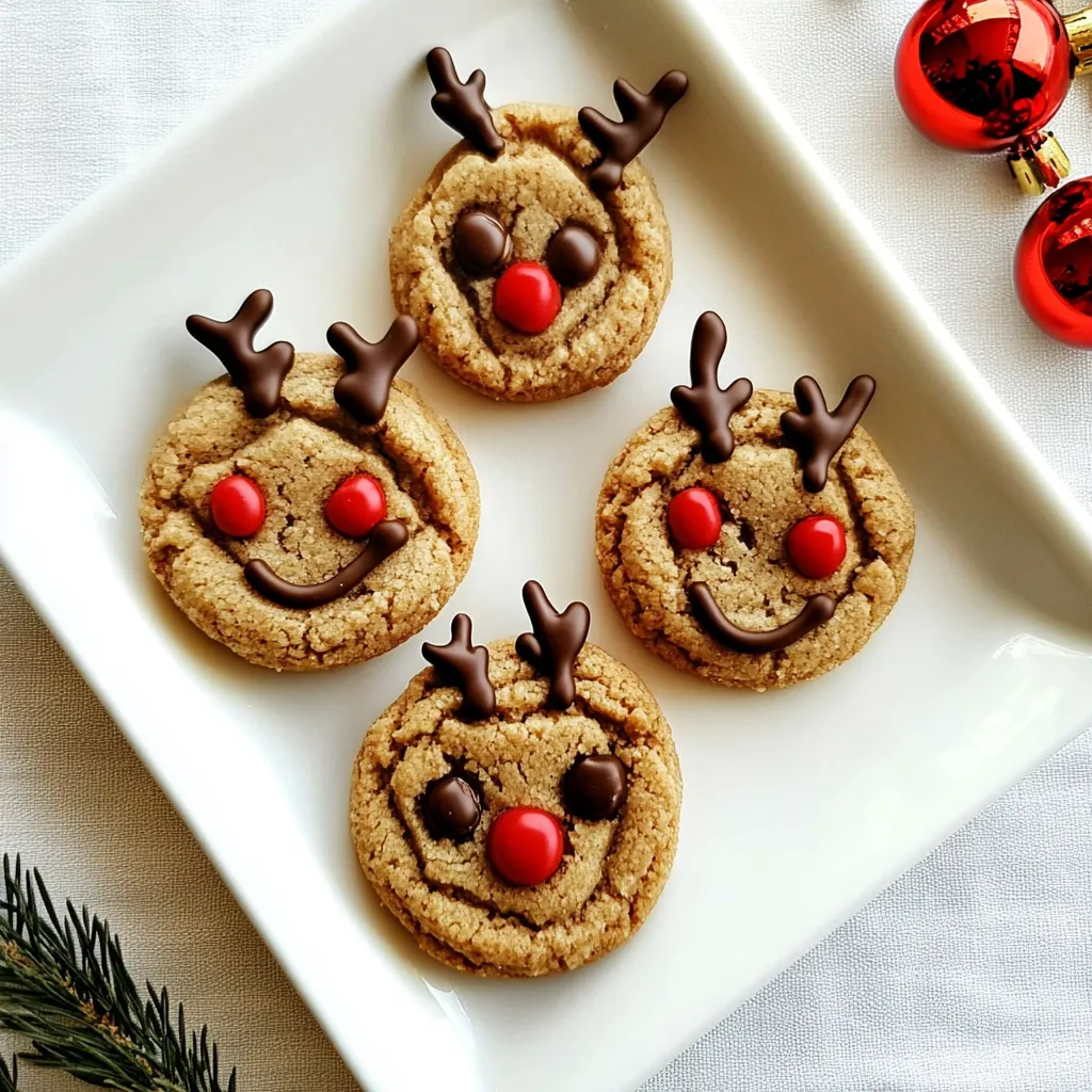 Easy Rudolph the Reindeer Cookies