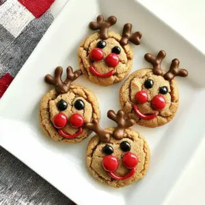 Easy Rudolph the Reindeer Cookies