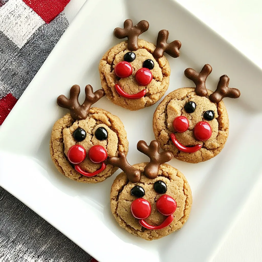Easy Rudolph the Reindeer Cookies