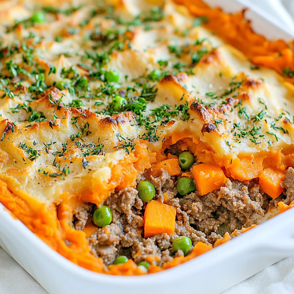 Easy Shepherds Pie with Sweet Potatoes