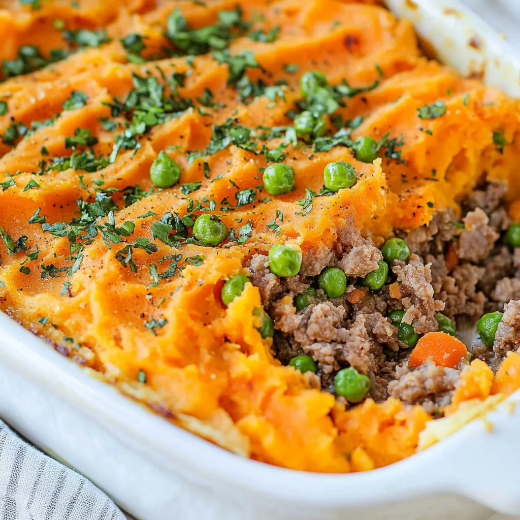 Easy Shepherds Pie with Sweet Potatoes