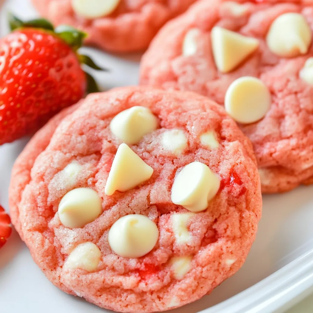 Easy Strawberry White Chocolate Chip Cookies