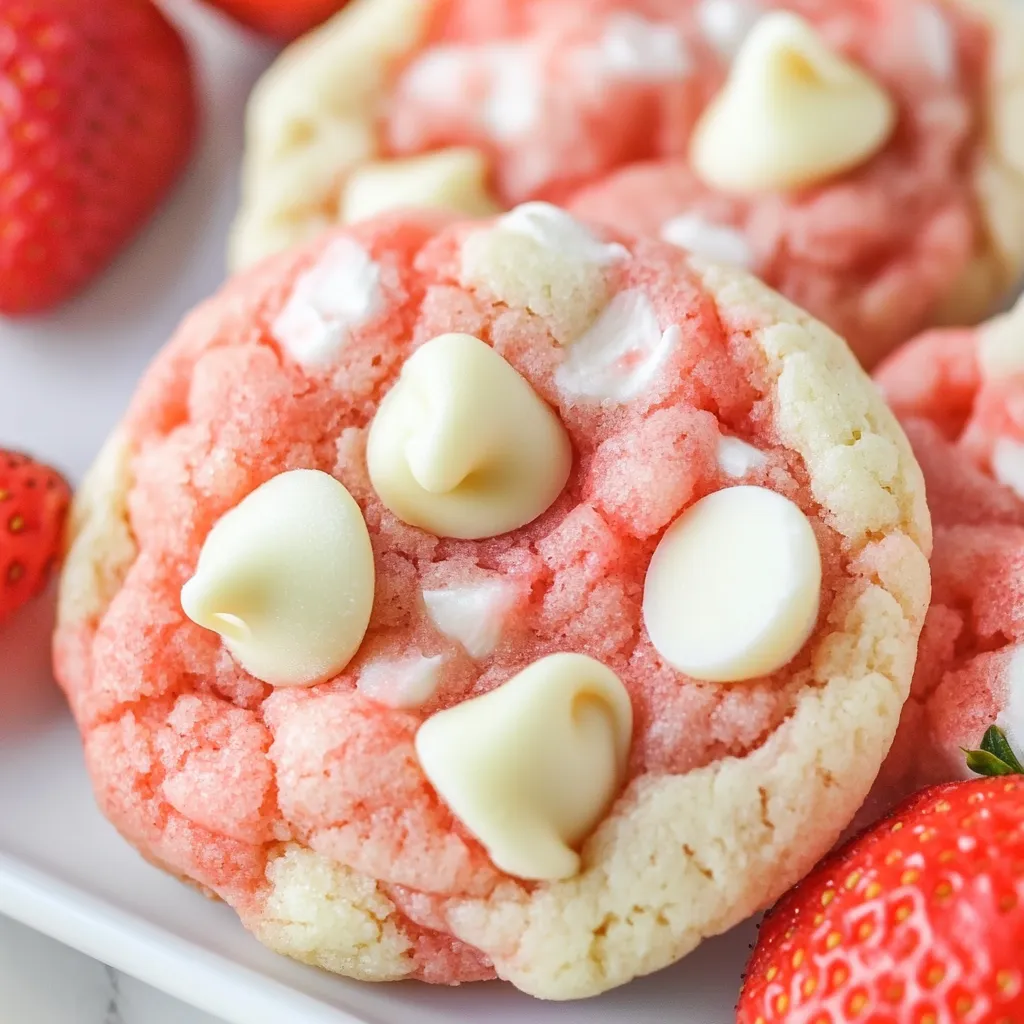 Easy Strawberry White Chocolate Chip Cookies
