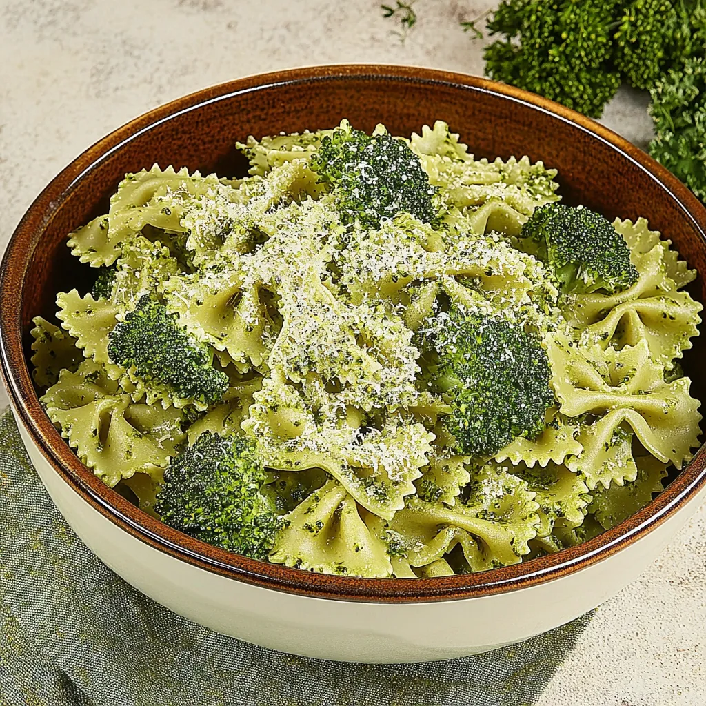 Farfalle with Broccoli Pesto