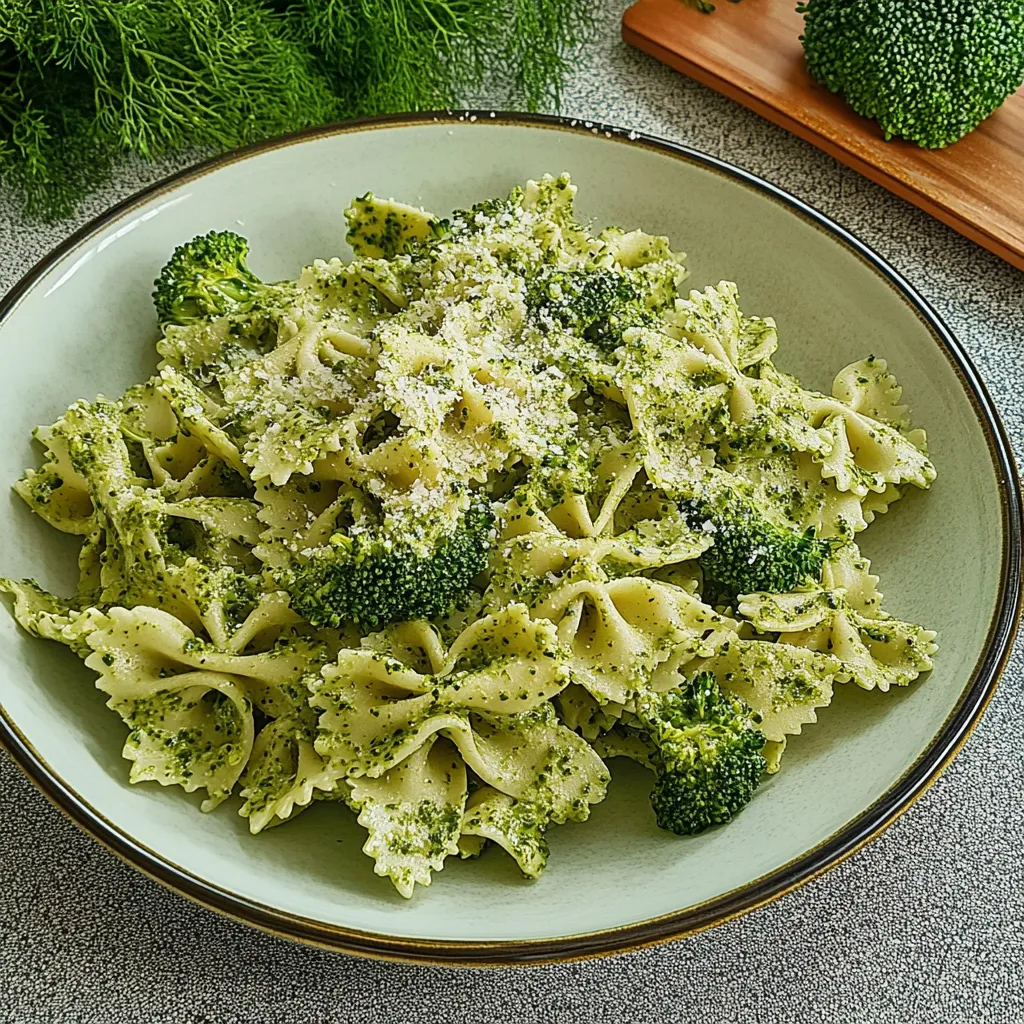 Farfalle with Broccoli Pesto
