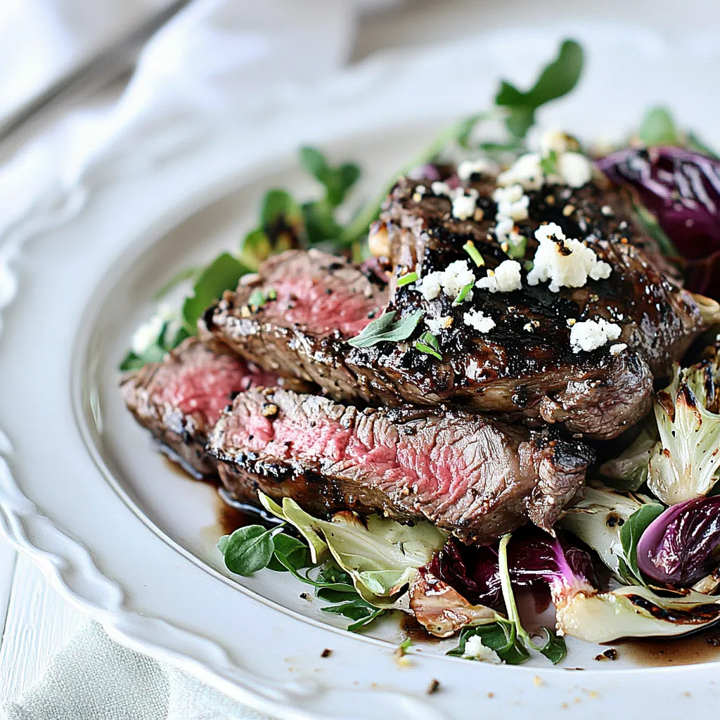 Flat Iron Steak with Balsamic Roasted Radicchio