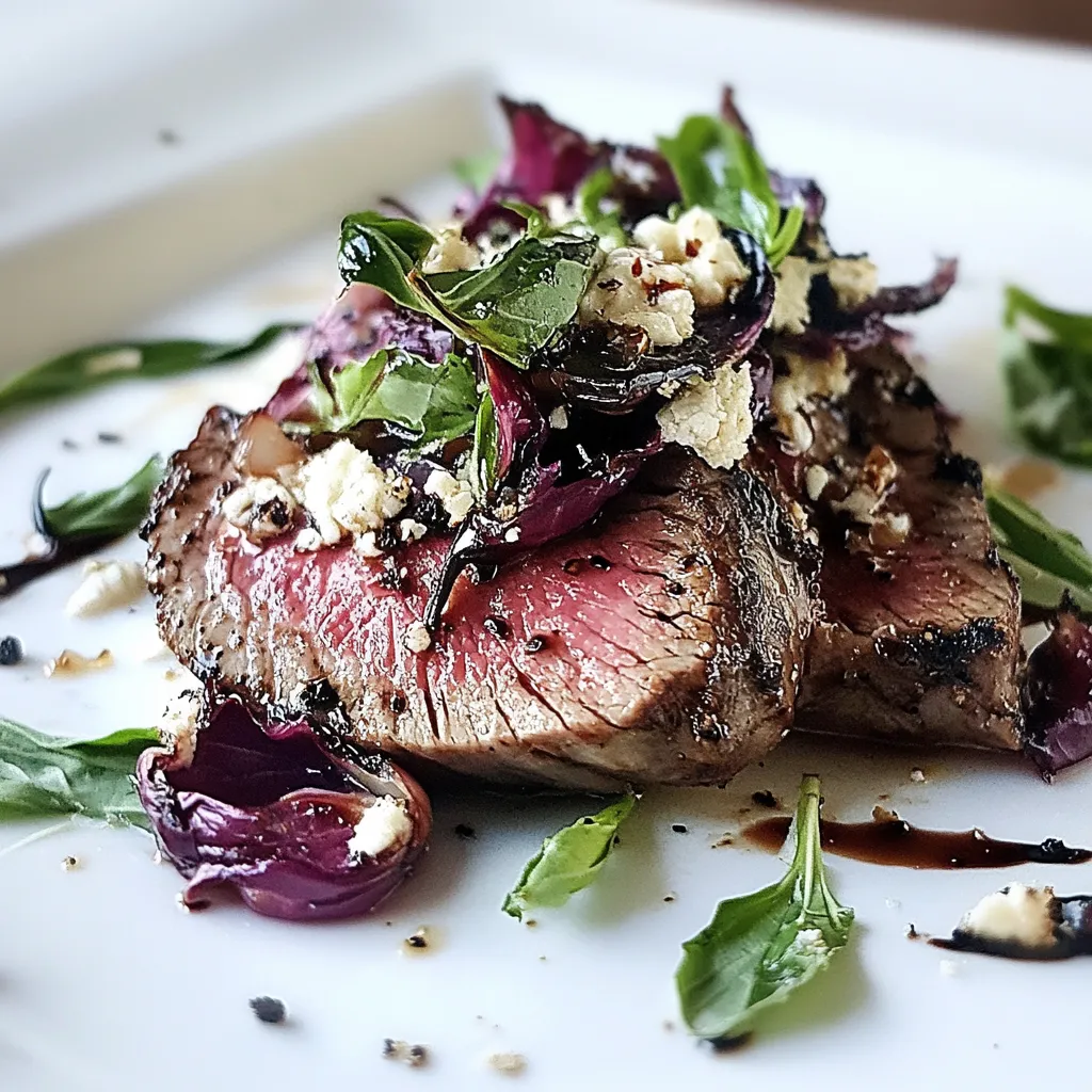 Flat Iron Steak with Balsamic Roasted Radicchio
