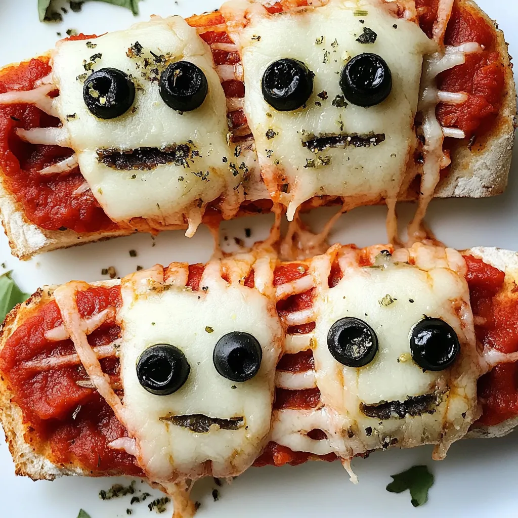 French Bread Pizza Mummies