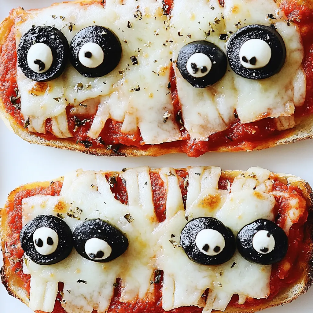 French Bread Pizza Mummies