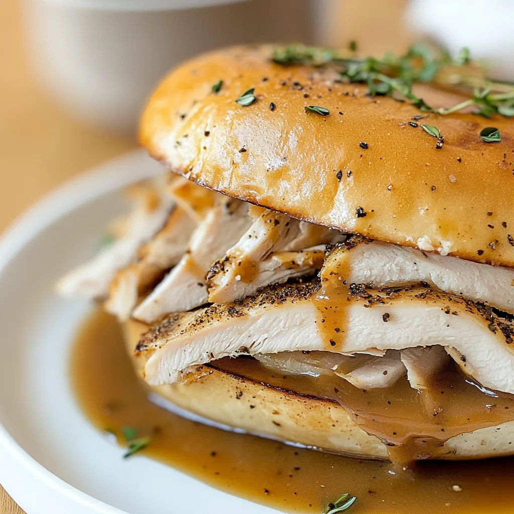 French Dip Hot Turkey Sandwich