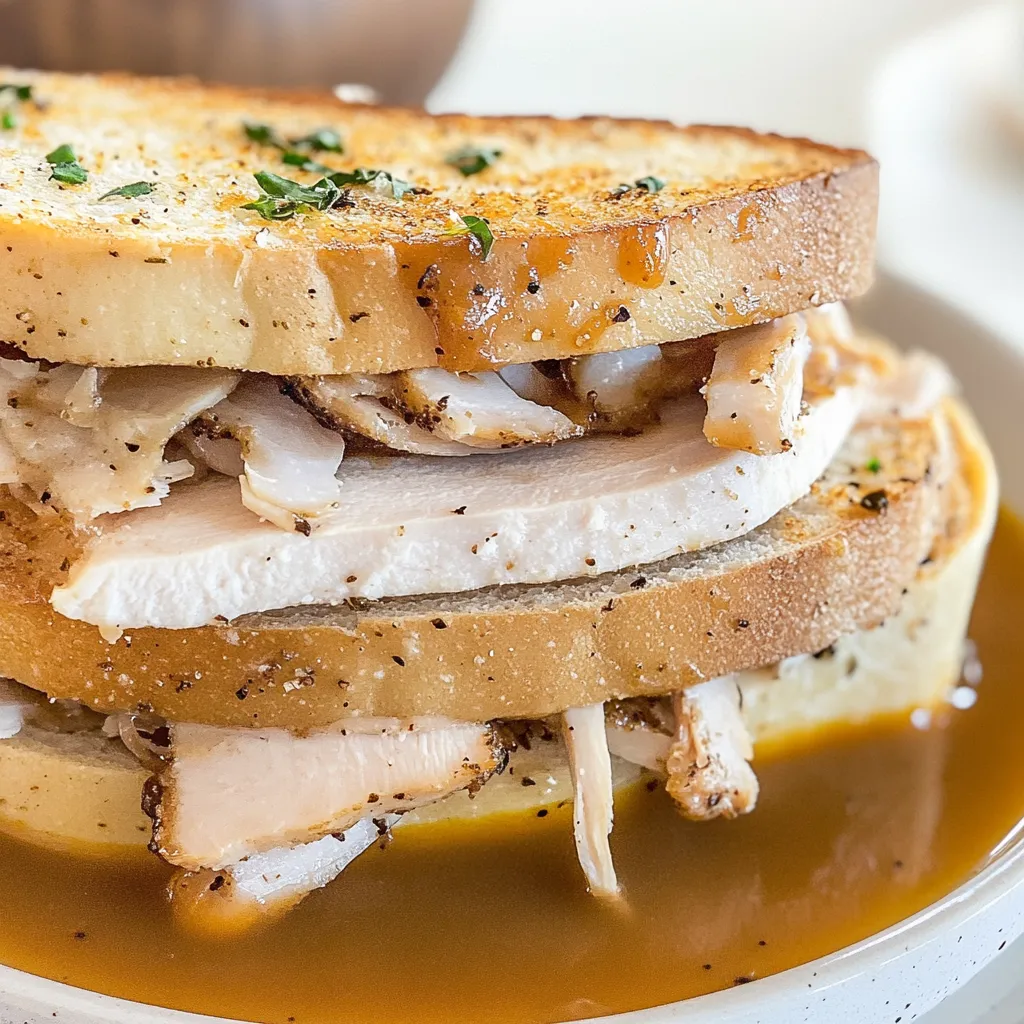French Dip Hot Turkey Sandwich