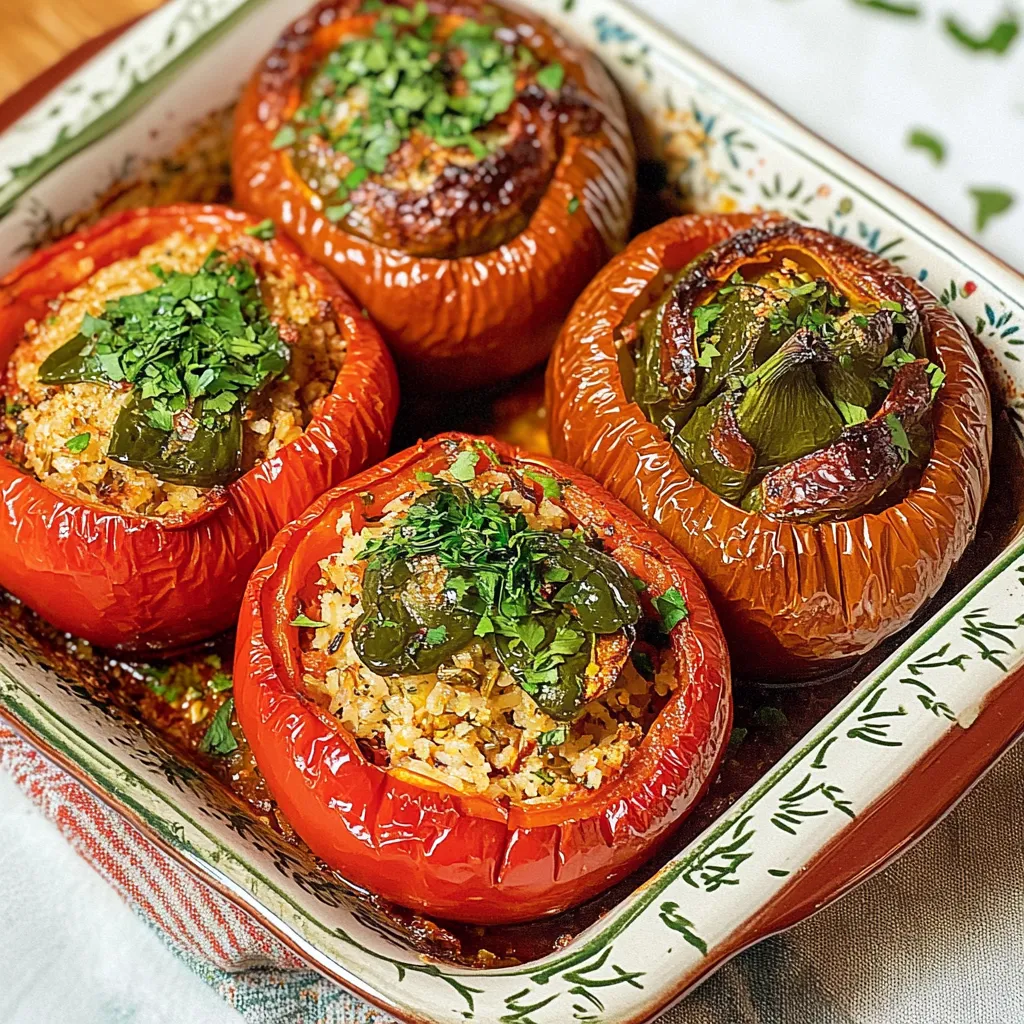 Gemista Greek Stuffed Tomatoes Peppers