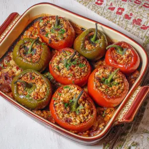 Gemista Greek Stuffed Tomatoes Peppers