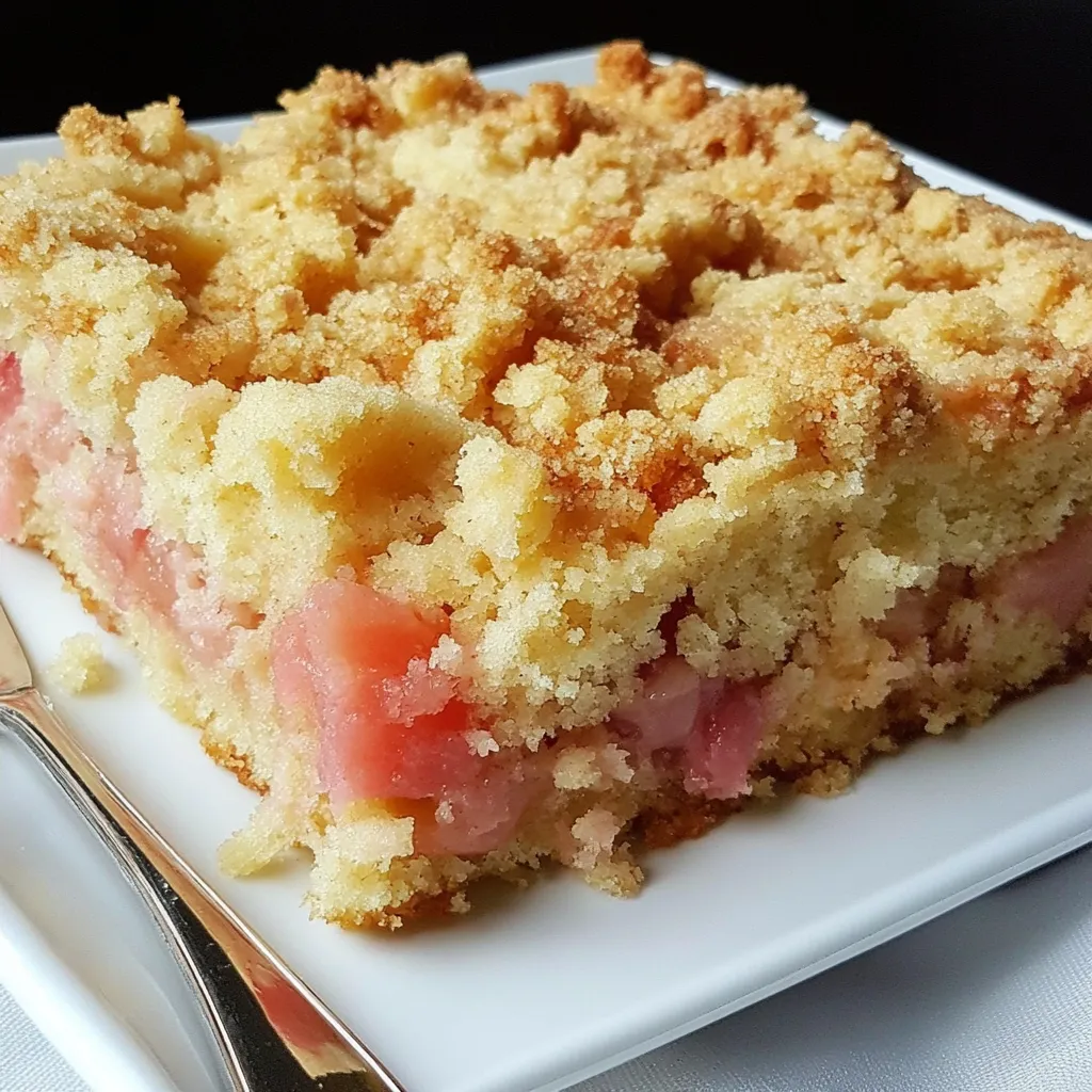 German Rhubarb Streusel Cake