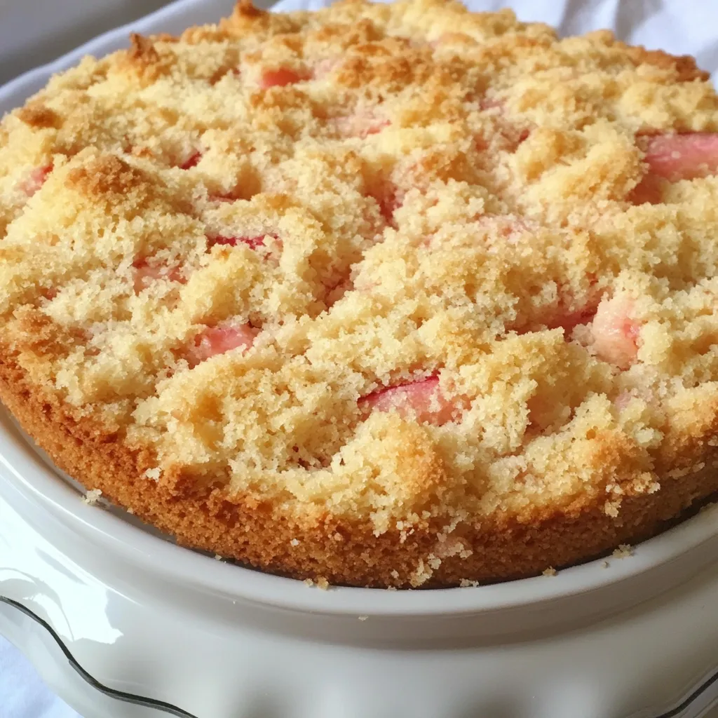German Rhubarb Streusel Cake