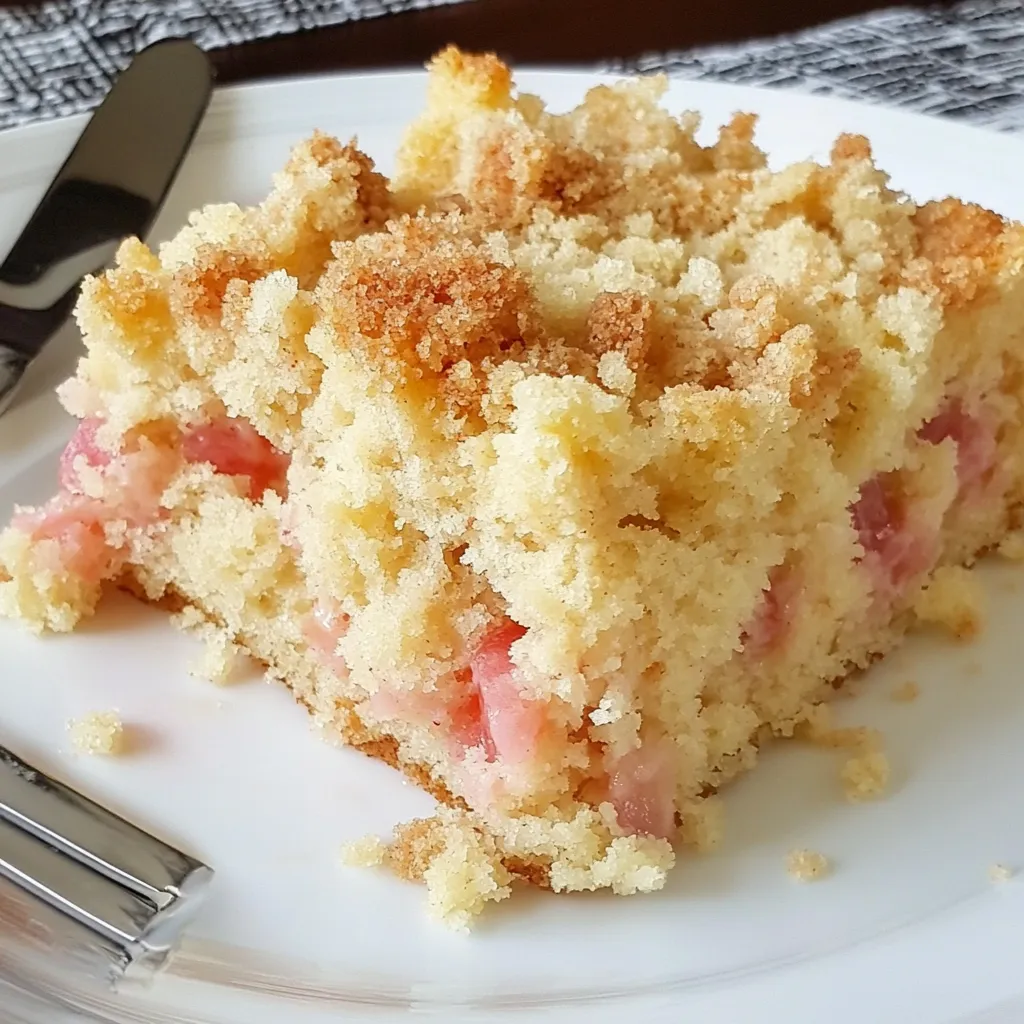 German Rhubarb Streusel Cake