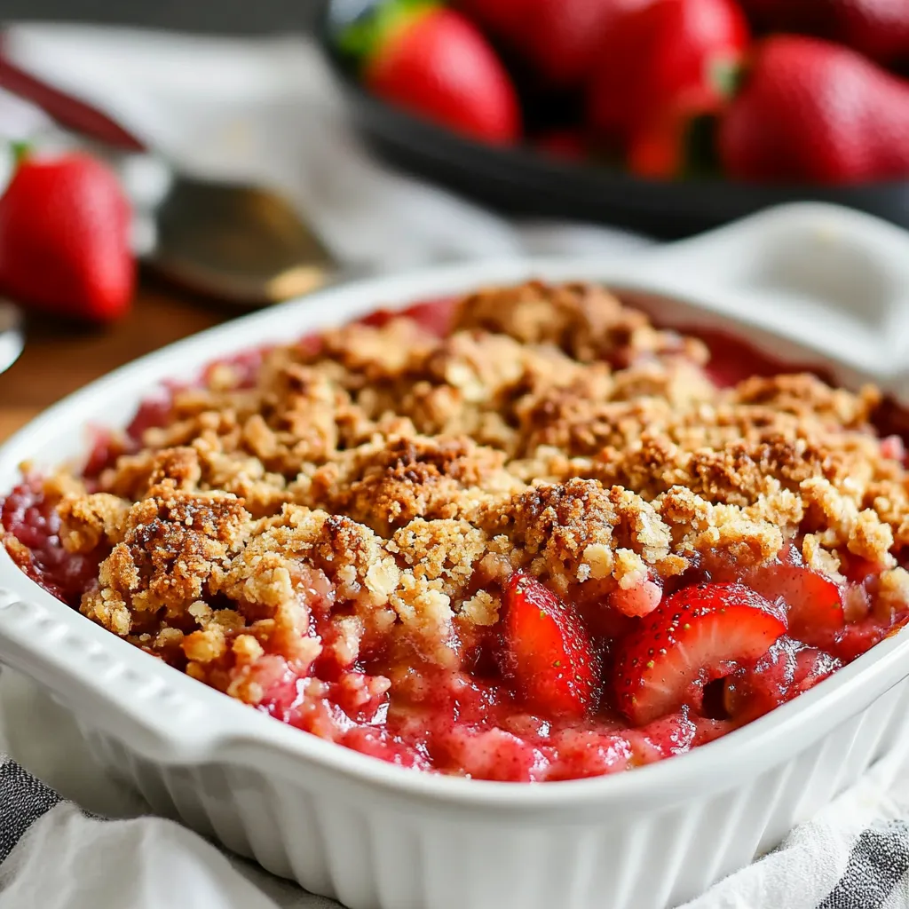 Gluten Free Strawberry Rhubarb Crumble