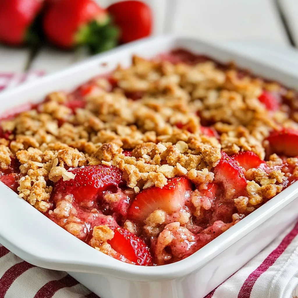 Gluten Free Strawberry Rhubarb Crumble