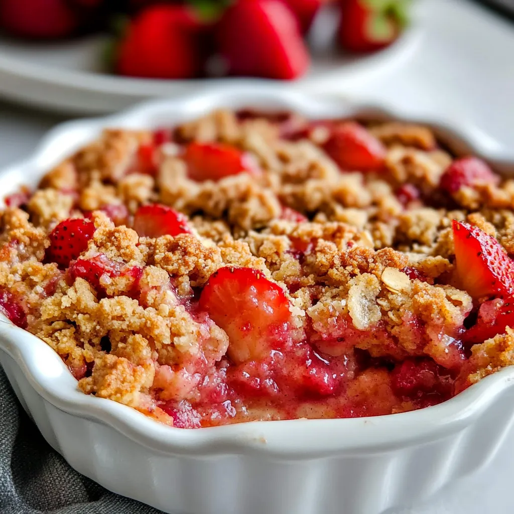 Gluten Free Strawberry Rhubarb Crumble