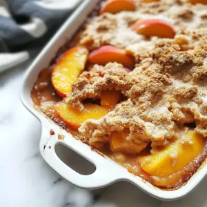 Gluten Free Vegan Peach Cobbler