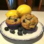 Grain Free Lemon Blueberry Lavender Muffins